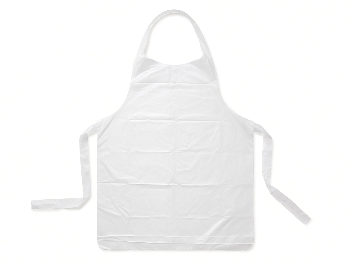 White disposable apron