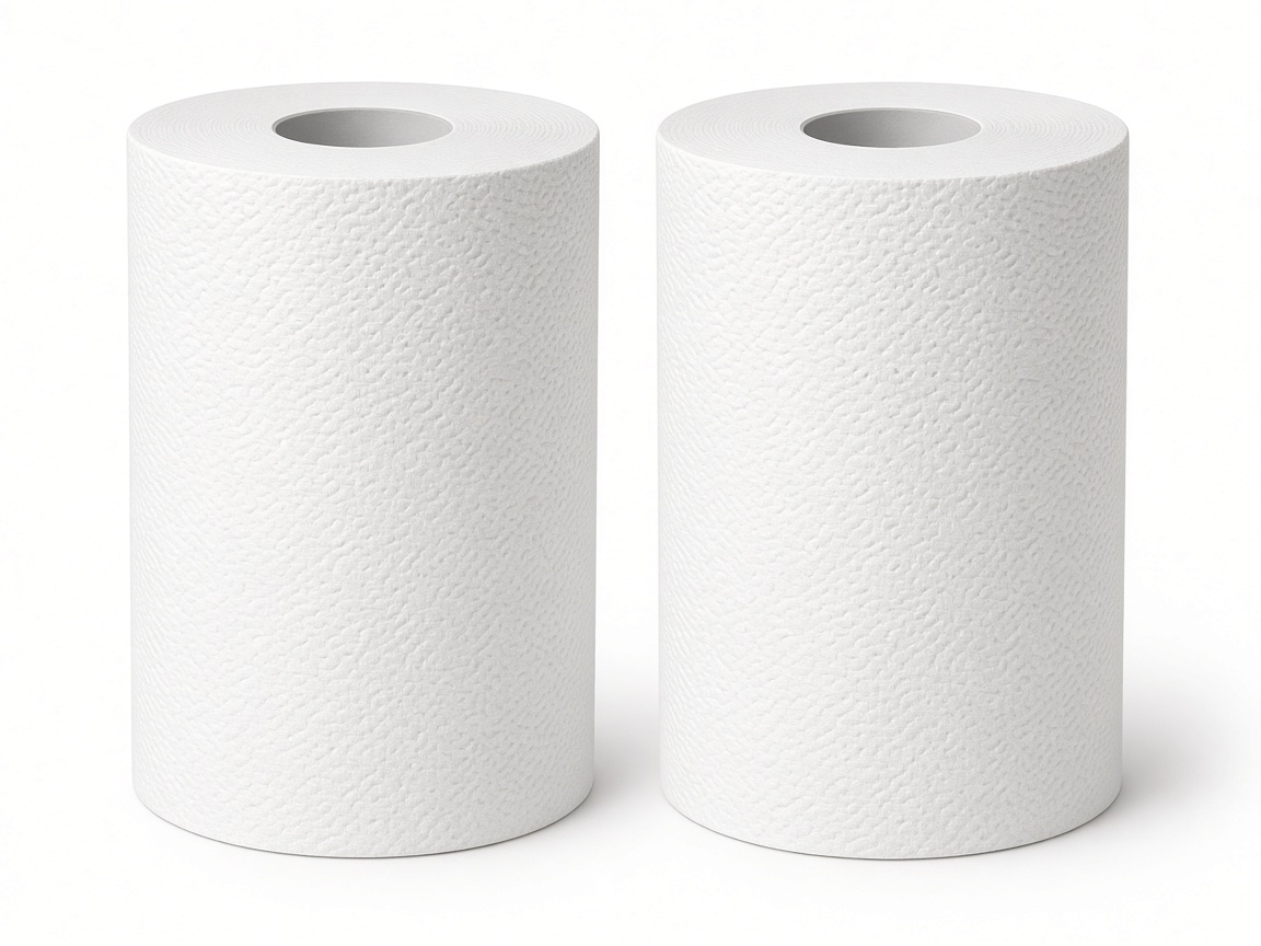 White jumbo paper towel rolls