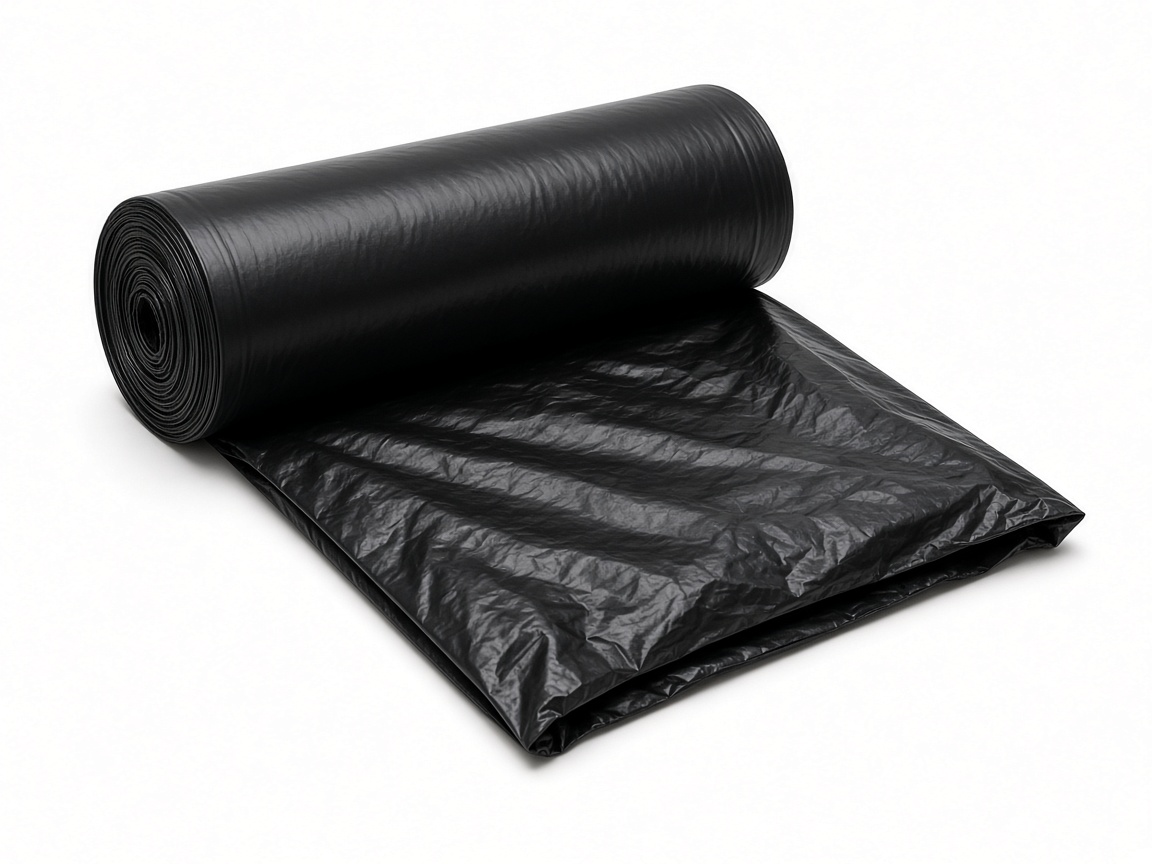Roll of black garbage bags